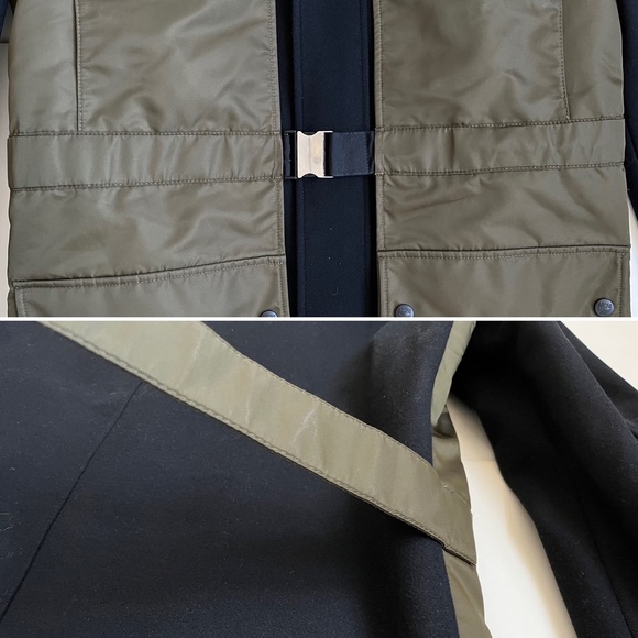 MCM Worldwide Mens Medium Wool Zip Hood Coat New - Picture 12 of 15